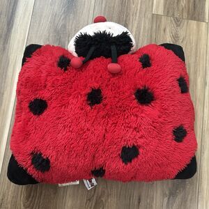 Pillow Pets Ms. Ladybug 18" Plush Folding Pillow Red Black Spotted Vintage 2010
